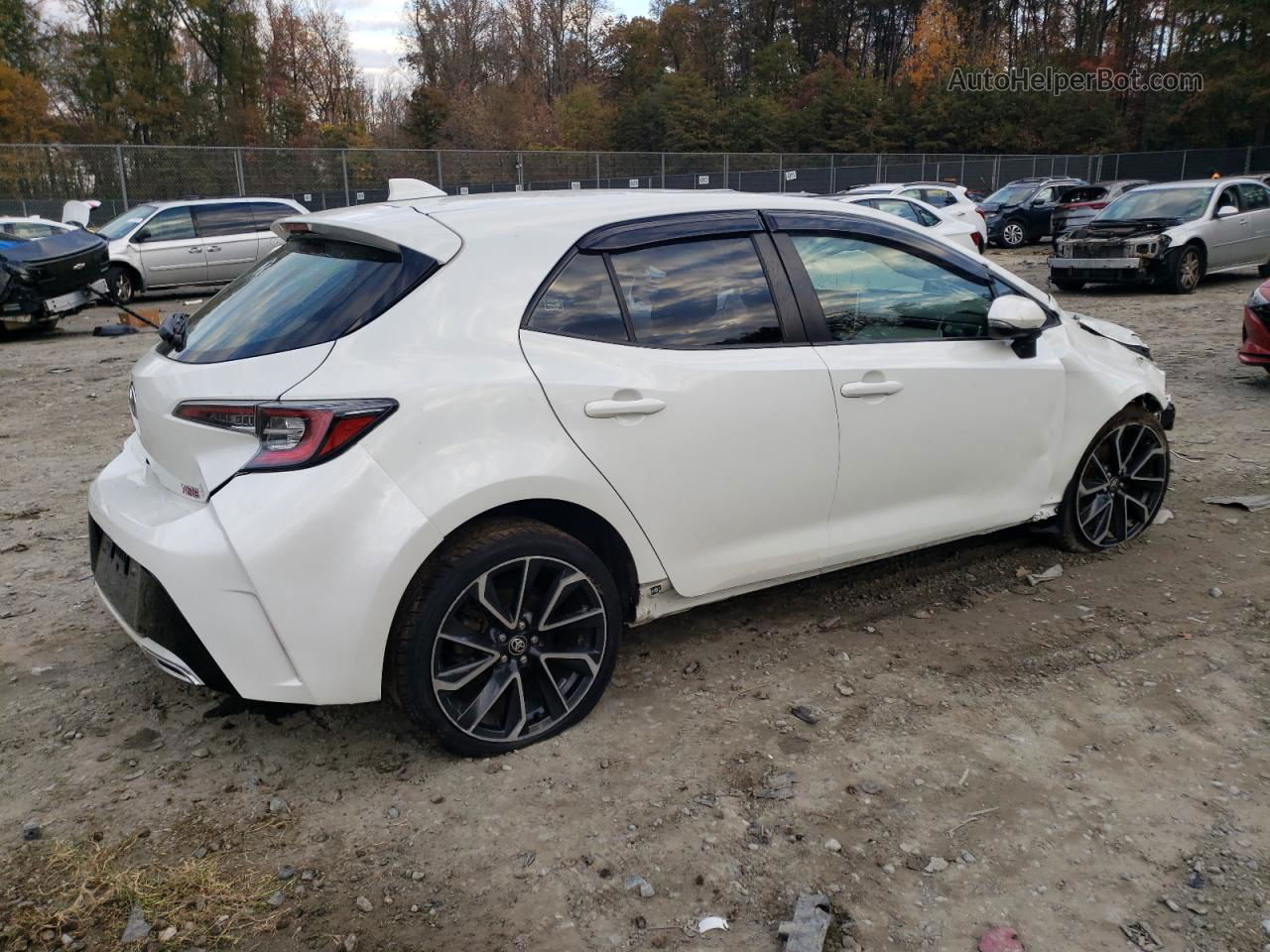 2019 Toyota Corolla Se White vin: JTNK4RBE1K3004727