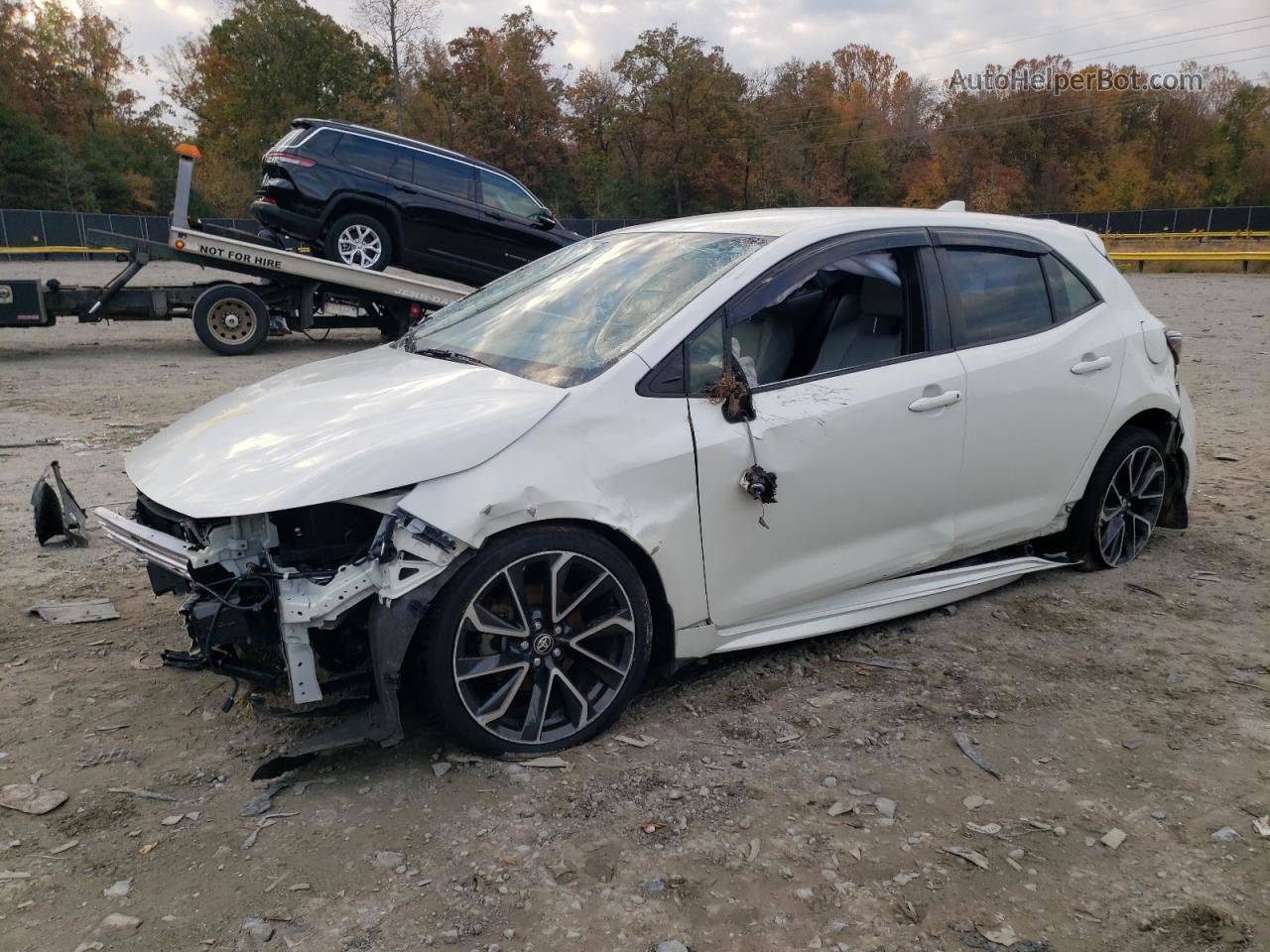 2019 Toyota Corolla Se White vin: JTNK4RBE1K3004727