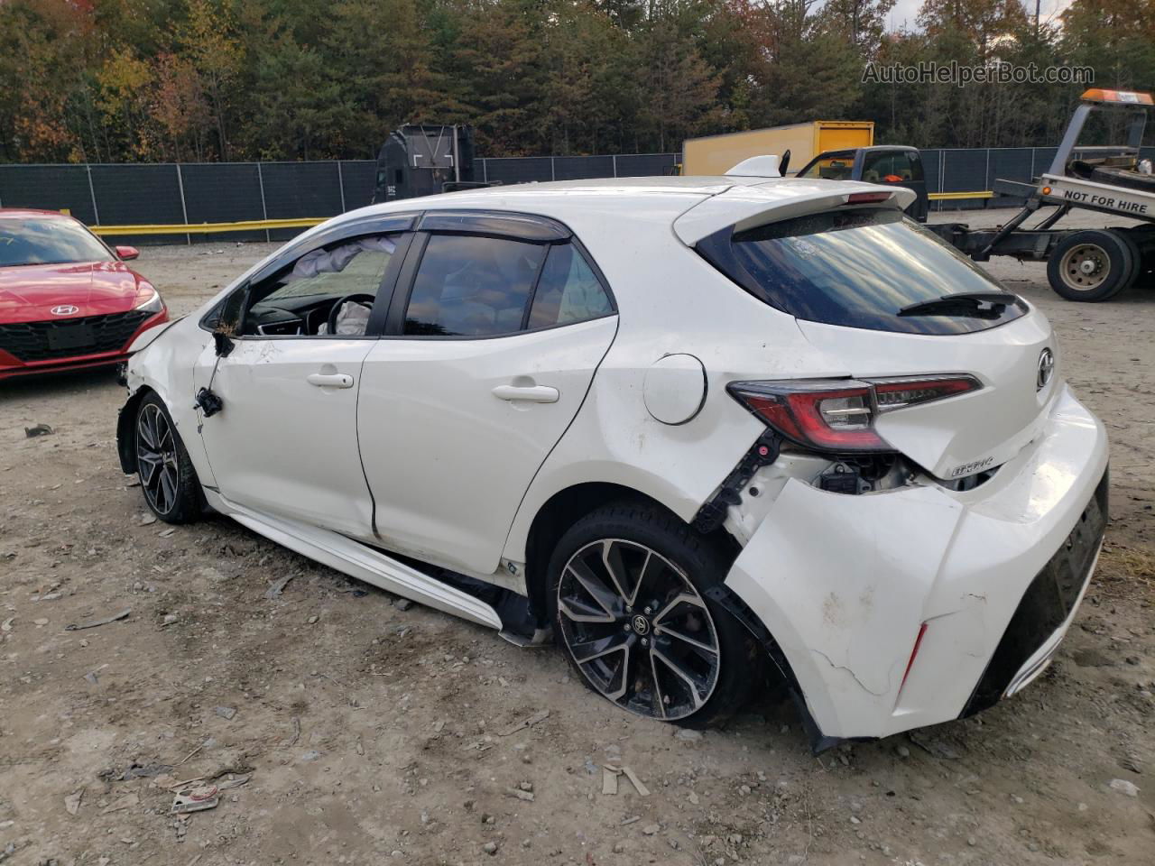 2019 Toyota Corolla Se White vin: JTNK4RBE1K3004727