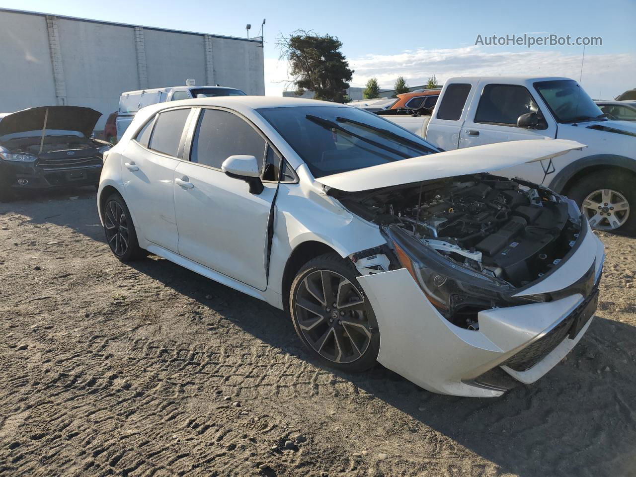 2019 Toyota Corolla Se White vin: JTNK4RBE1K3062806