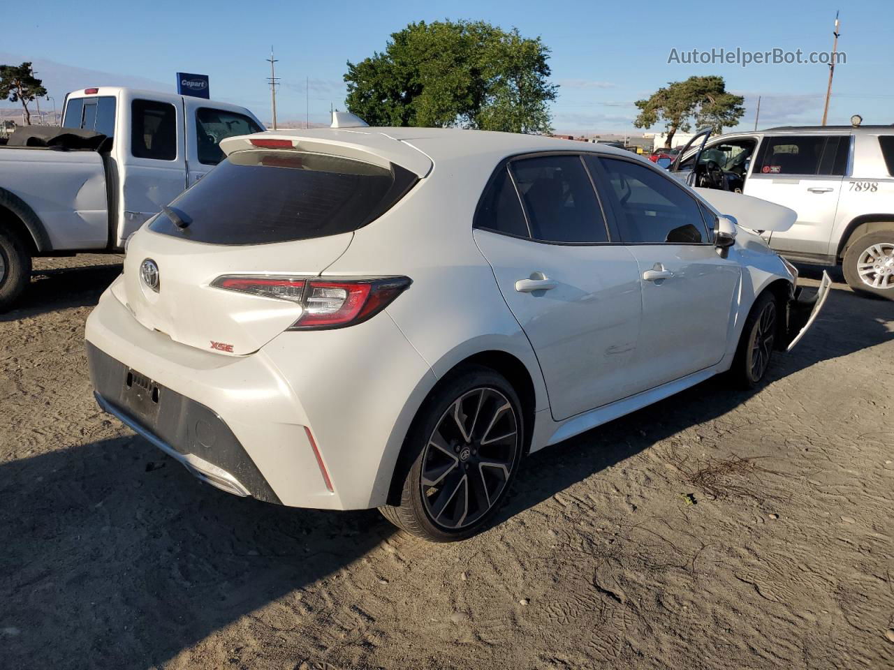 2019 Toyota Corolla Se White vin: JTNK4RBE1K3062806