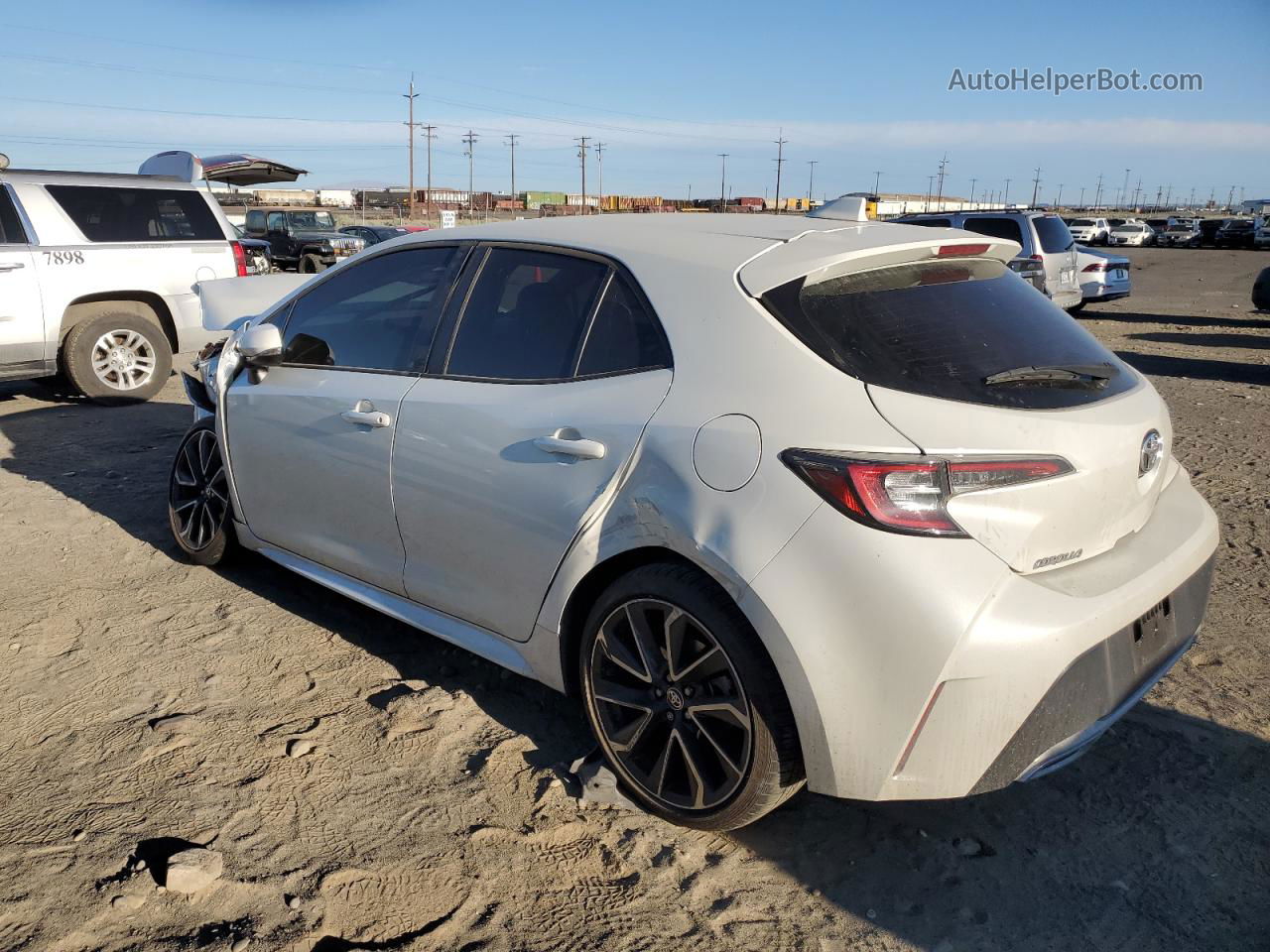 2019 Toyota Corolla Se White vin: JTNK4RBE1K3062806