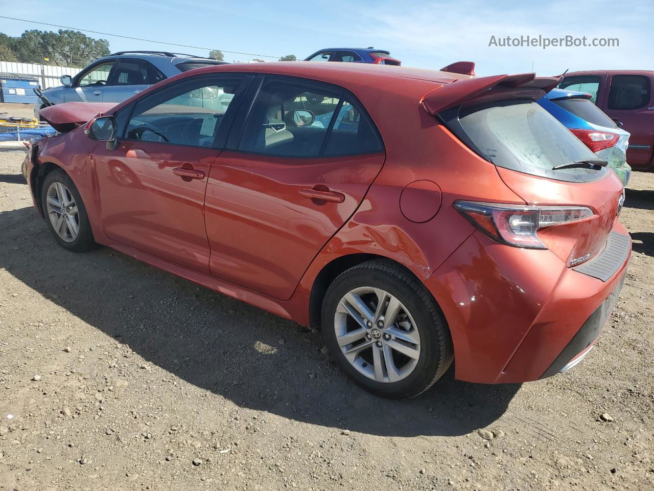 2019 Toyota Corolla Se Orange vin: JTNK4RBE3K3002221