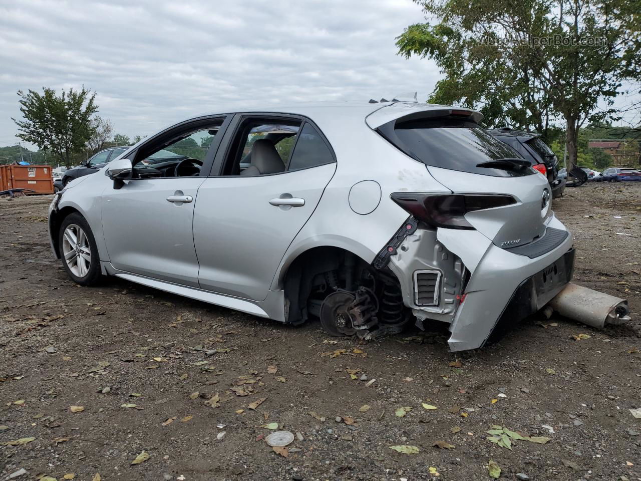 2019 Toyota Corolla Se Silver vin: JTNK4RBE3K3012294