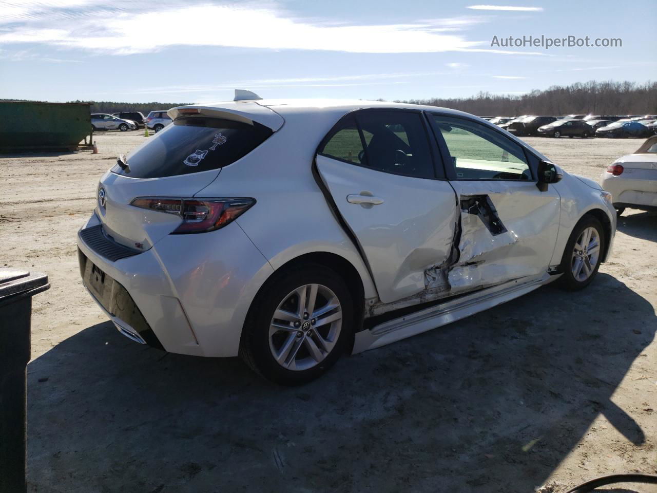 2019 Toyota Corolla Se White vin: JTNK4RBE3K3019374