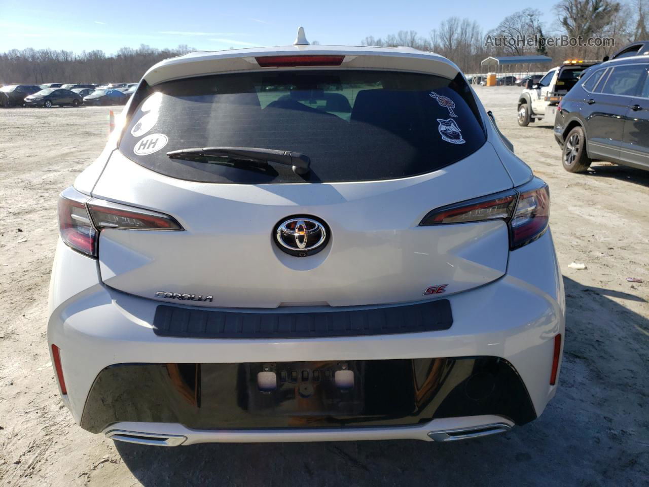 2019 Toyota Corolla Se White vin: JTNK4RBE3K3019374