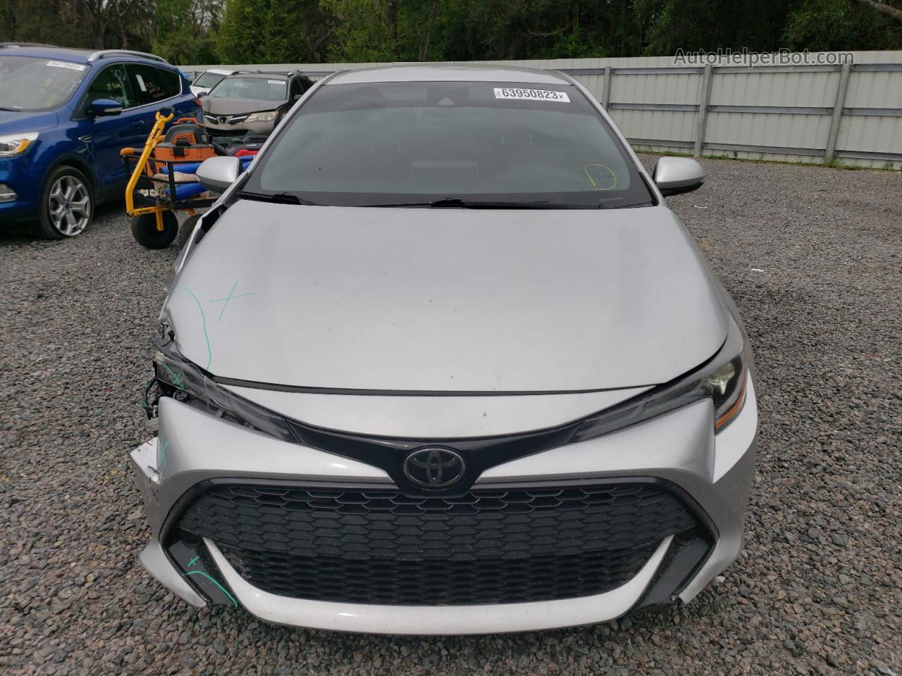 2019 Toyota Corolla Se Серебряный vin: JTNK4RBE3K3038264