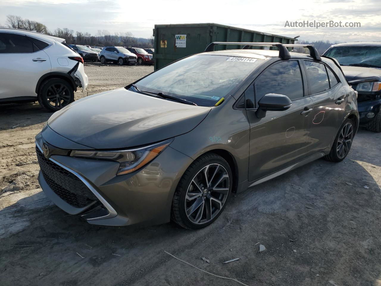 2019 Toyota Corolla Se Gray vin: JTNK4RBE3K3046123