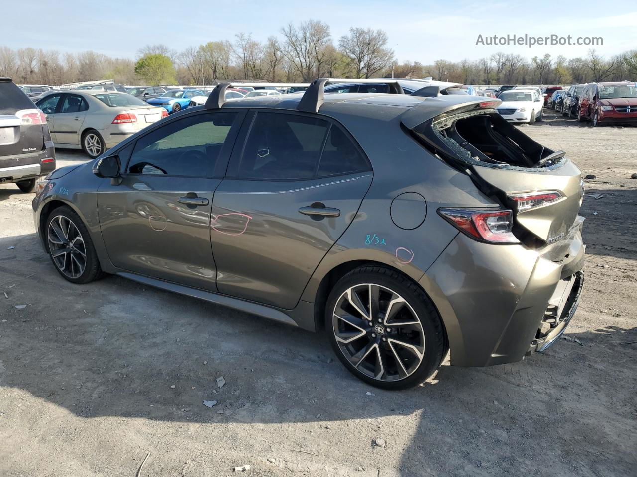 2019 Toyota Corolla Se Gray vin: JTNK4RBE3K3046123