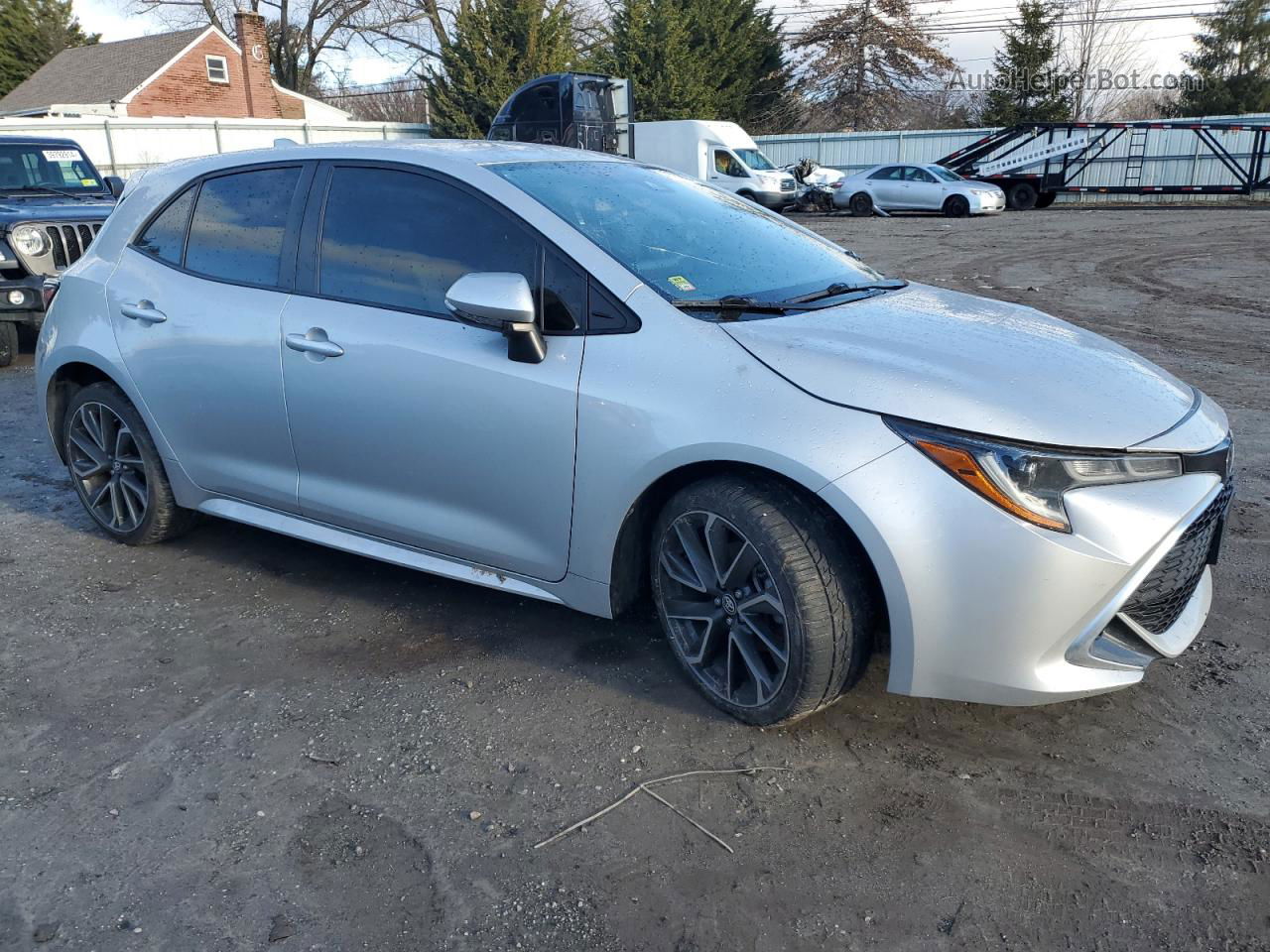 2019 Toyota Corolla Se Серебряный vin: JTNK4RBE4K3038077