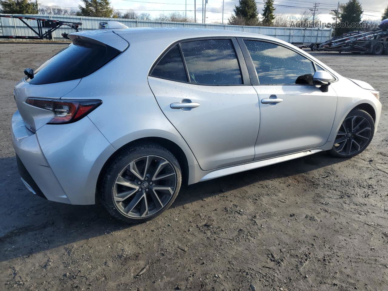 2019 Toyota Corolla Se Silver vin: JTNK4RBE4K3038077