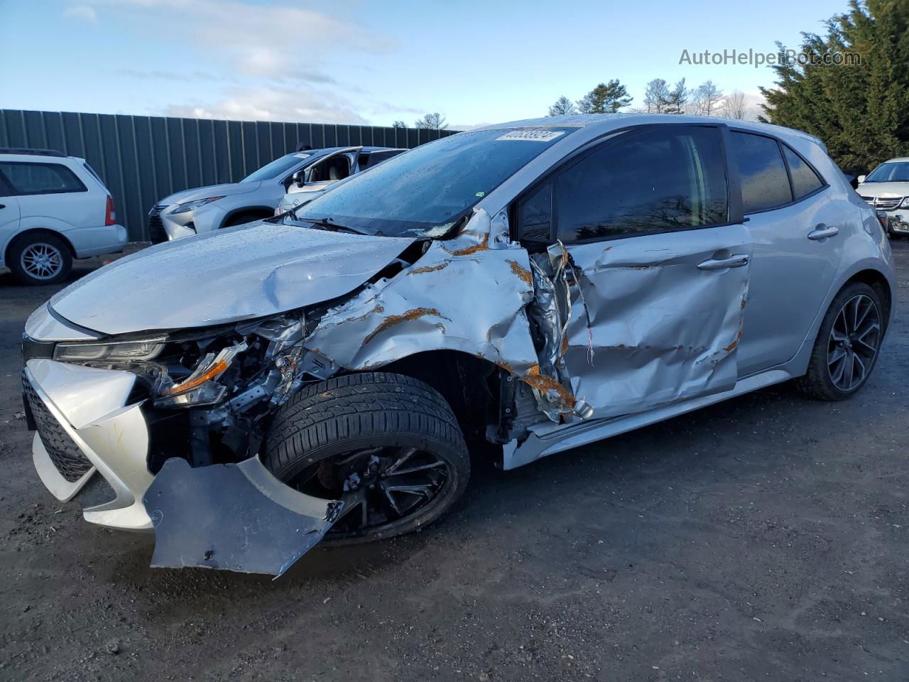 2019 Toyota Corolla Se Silver vin: JTNK4RBE4K3038077