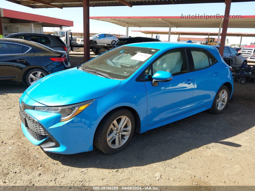 2019 Toyota Corolla Se Blue vin: JTNK4RBE4K3062685