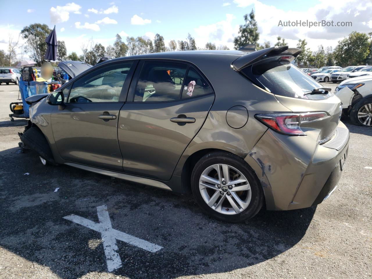 2019 Toyota Corolla Se Gray vin: JTNK4RBE5K3036399