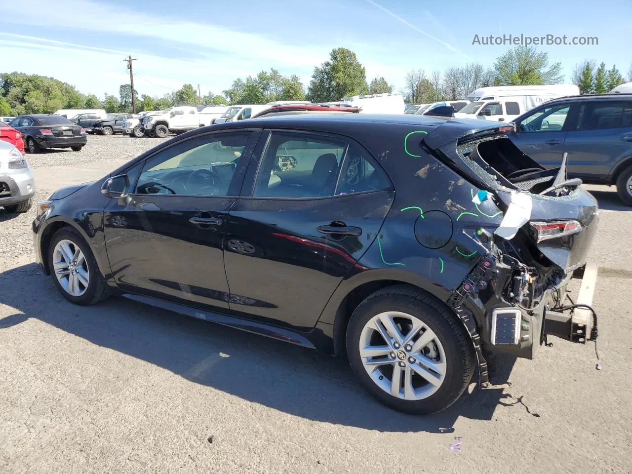 2019 Toyota Corolla Se Black vin: JTNK4RBE5K3046799