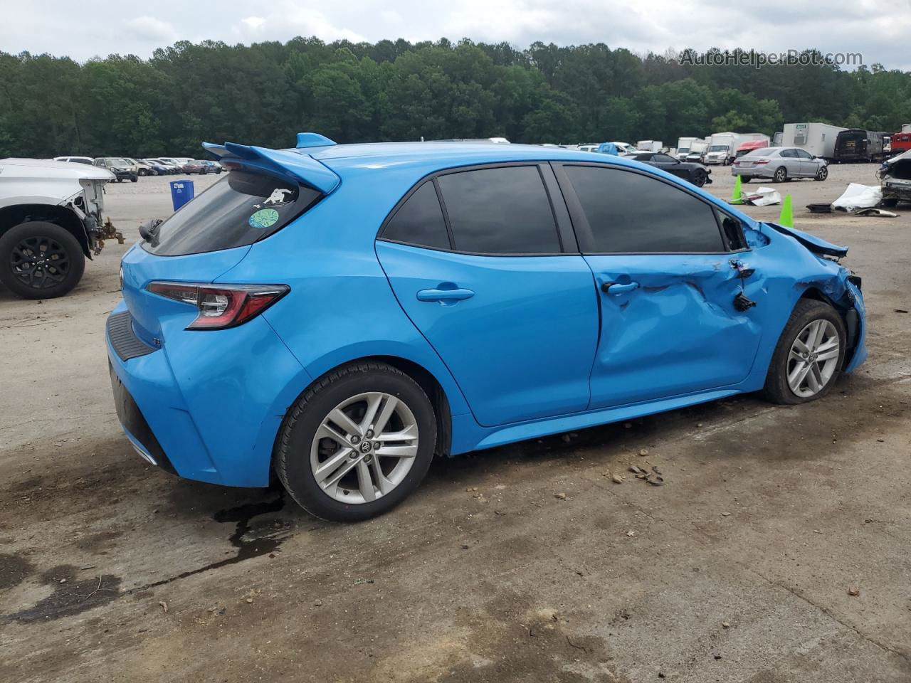 2019 Toyota Corolla Se Blue vin: JTNK4RBE5K3062713