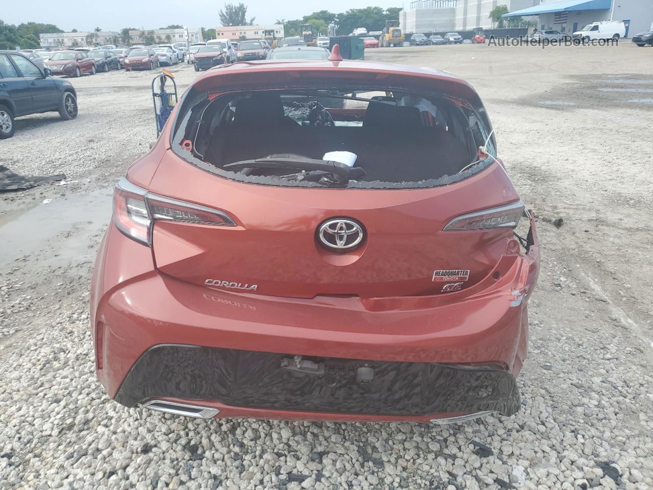 2019 Toyota Corolla Se Burgundy vin: JTNK4RBE6K3018980