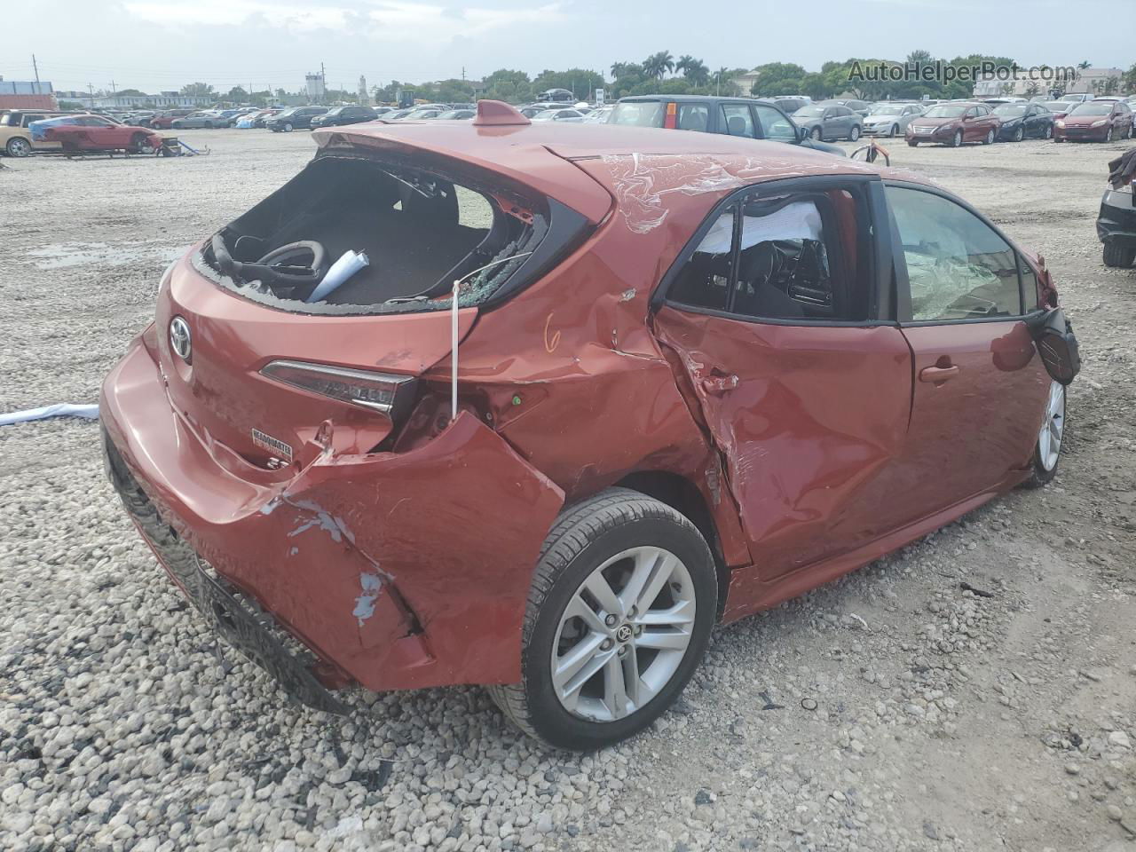 2019 Toyota Corolla Se Burgundy vin: JTNK4RBE6K3018980