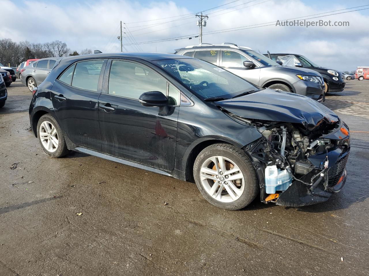 2019 Toyota Corolla Se Black vin: JTNK4RBE6K3019563