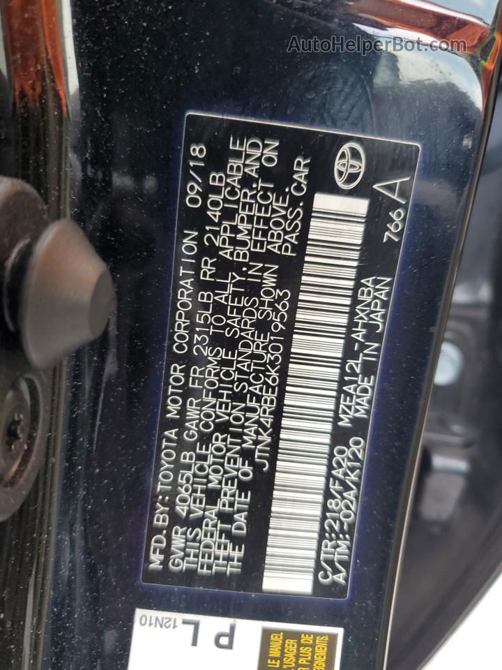 2019 Toyota Corolla Se Black vin: JTNK4RBE6K3019563