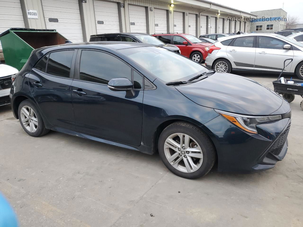 2019 Toyota Corolla Se Blue vin: JTNK4RBE6K3070027