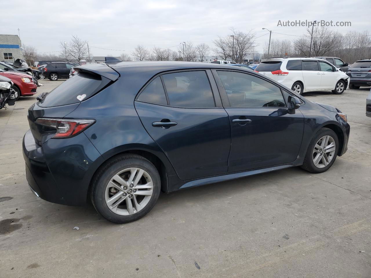 2019 Toyota Corolla Se Blue vin: JTNK4RBE6K3070027