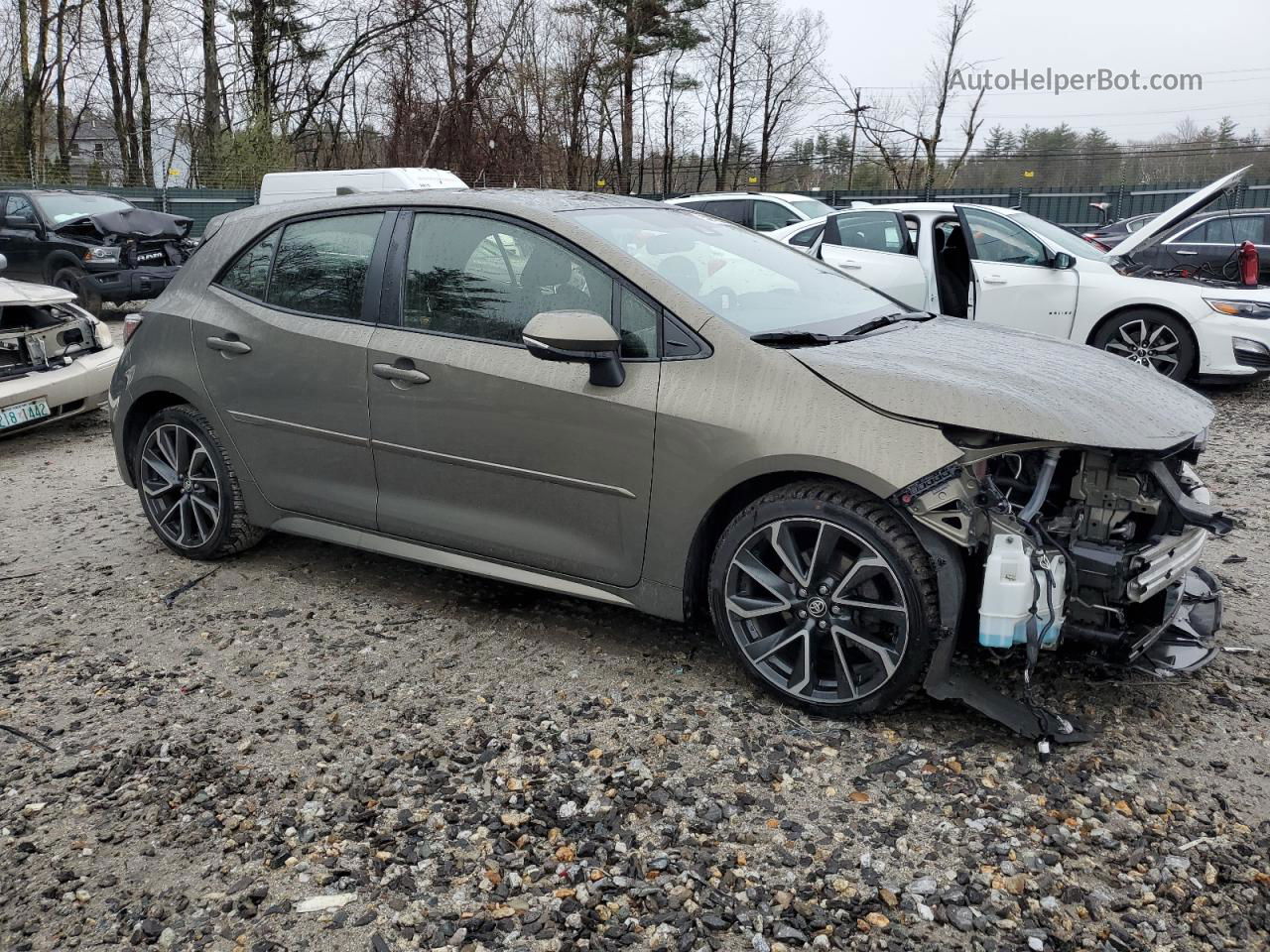 2019 Toyota Corolla Se Brown vin: JTNK4RBE7K3002867