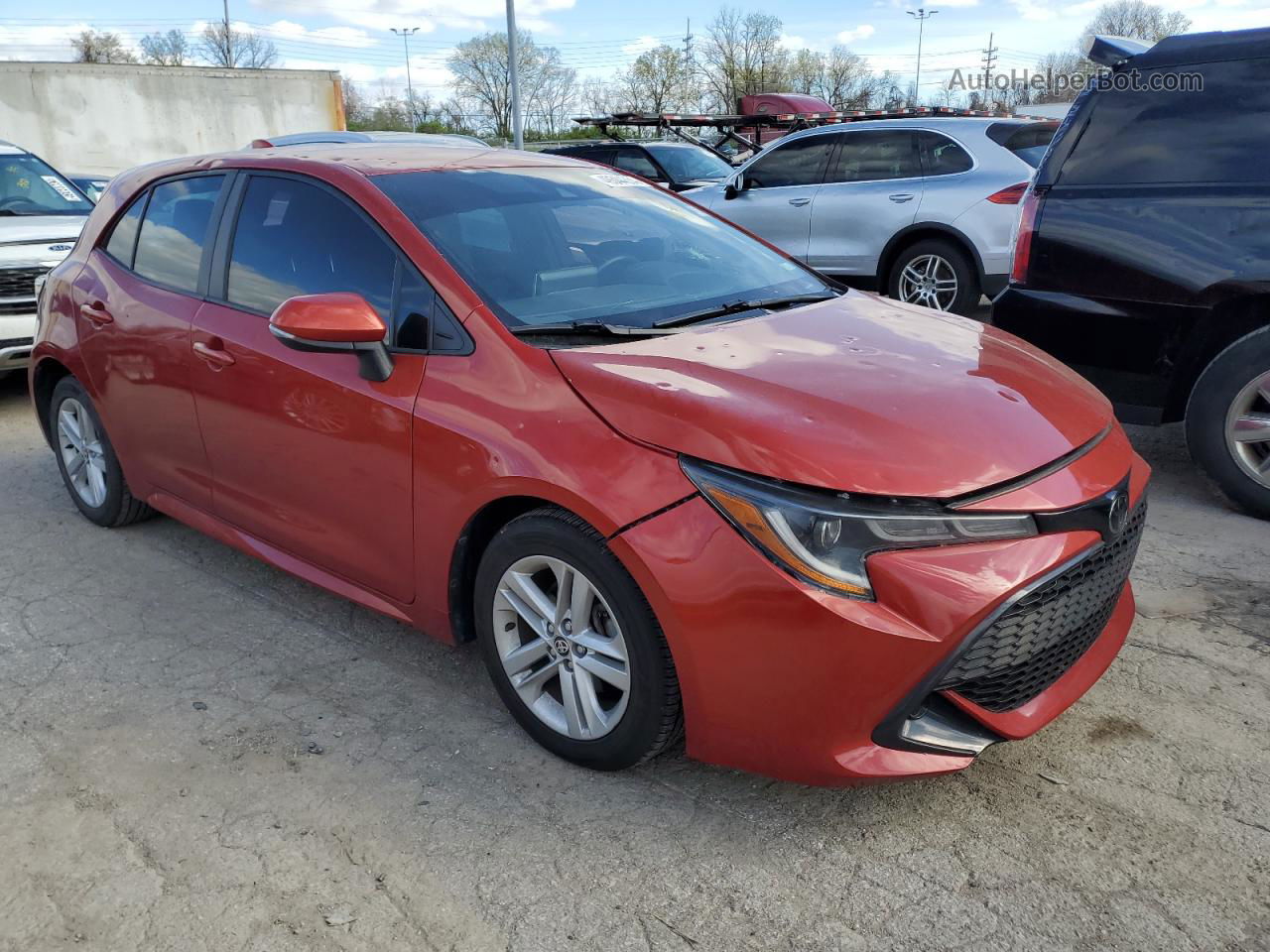 2019 Toyota Corolla Se Red vin: JTNK4RBE7K3012072