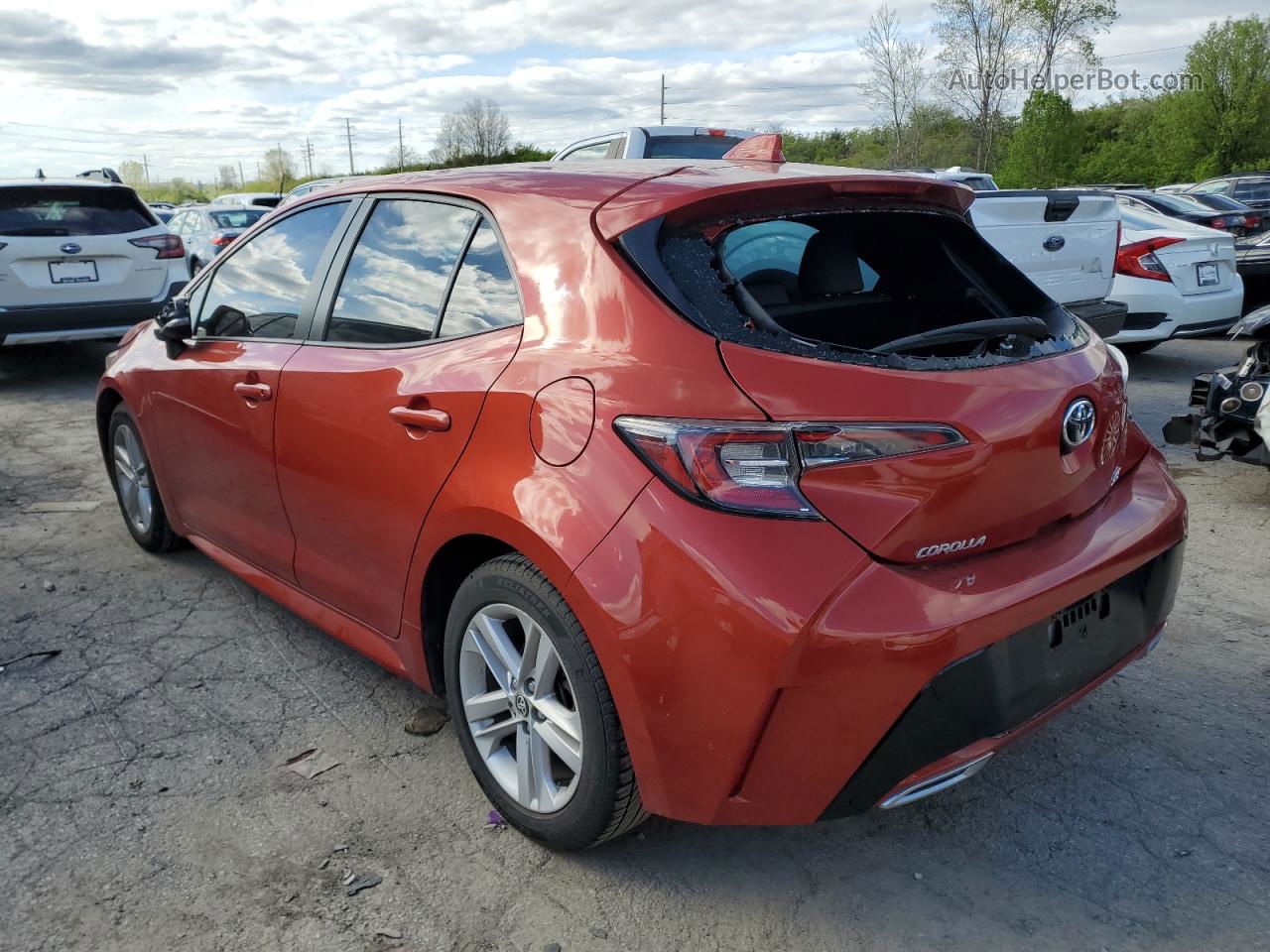 2019 Toyota Corolla Se Red vin: JTNK4RBE7K3012072