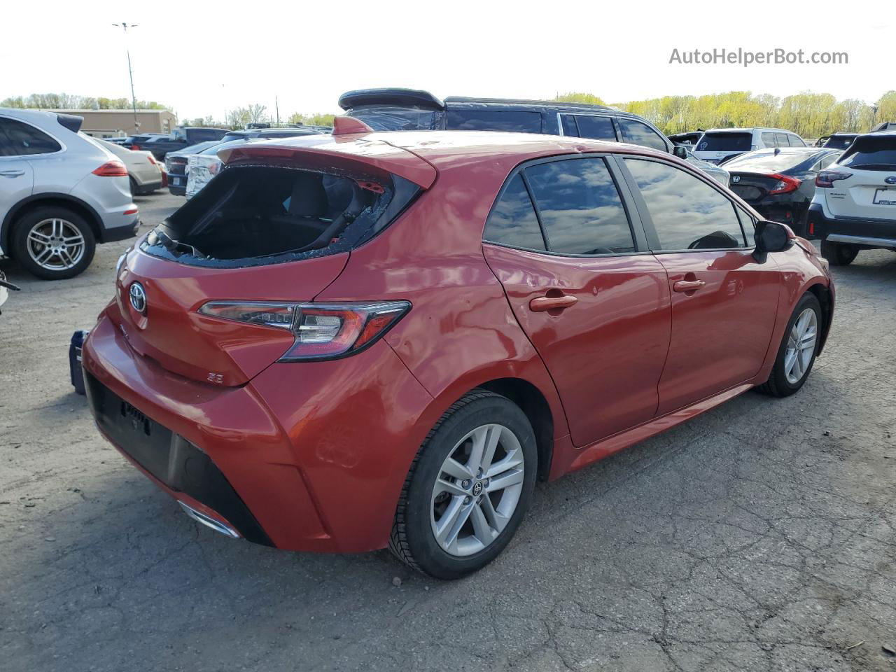 2019 Toyota Corolla Se Red vin: JTNK4RBE7K3012072