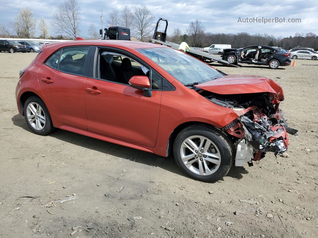 2019 Toyota Corolla Se Красный vin: JTNK4RBE7K3041569