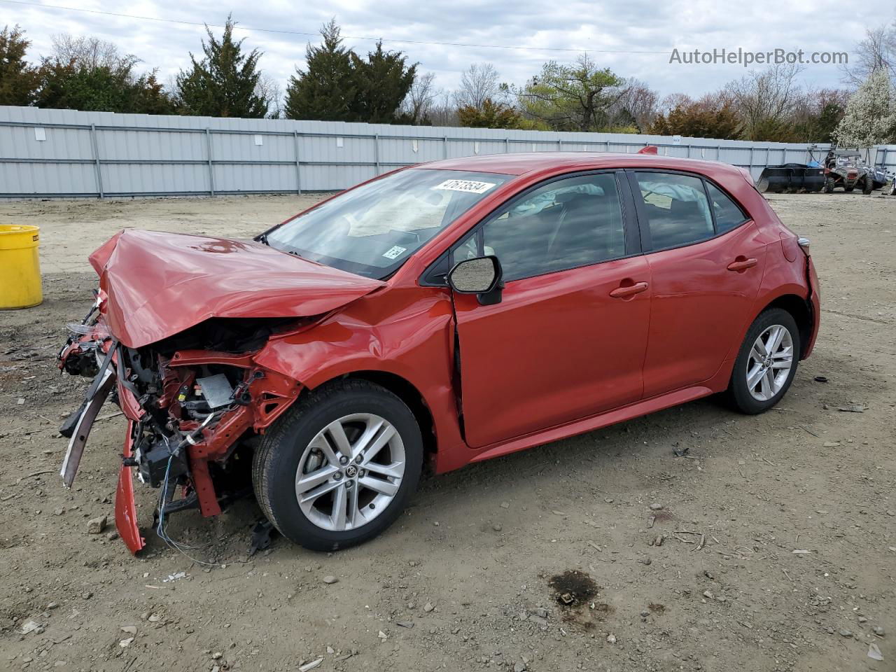 2019 Toyota Corolla Se Красный vin: JTNK4RBE7K3041569