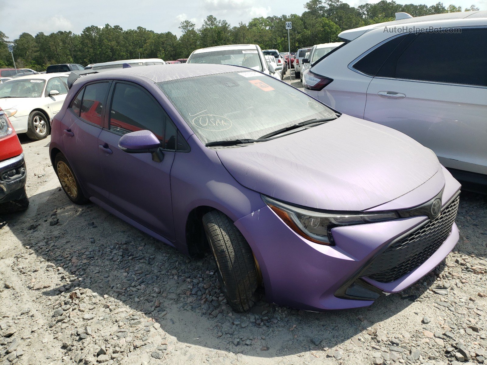 2019 Toyota Corolla Se Purple vin: JTNK4RBE7K3068402