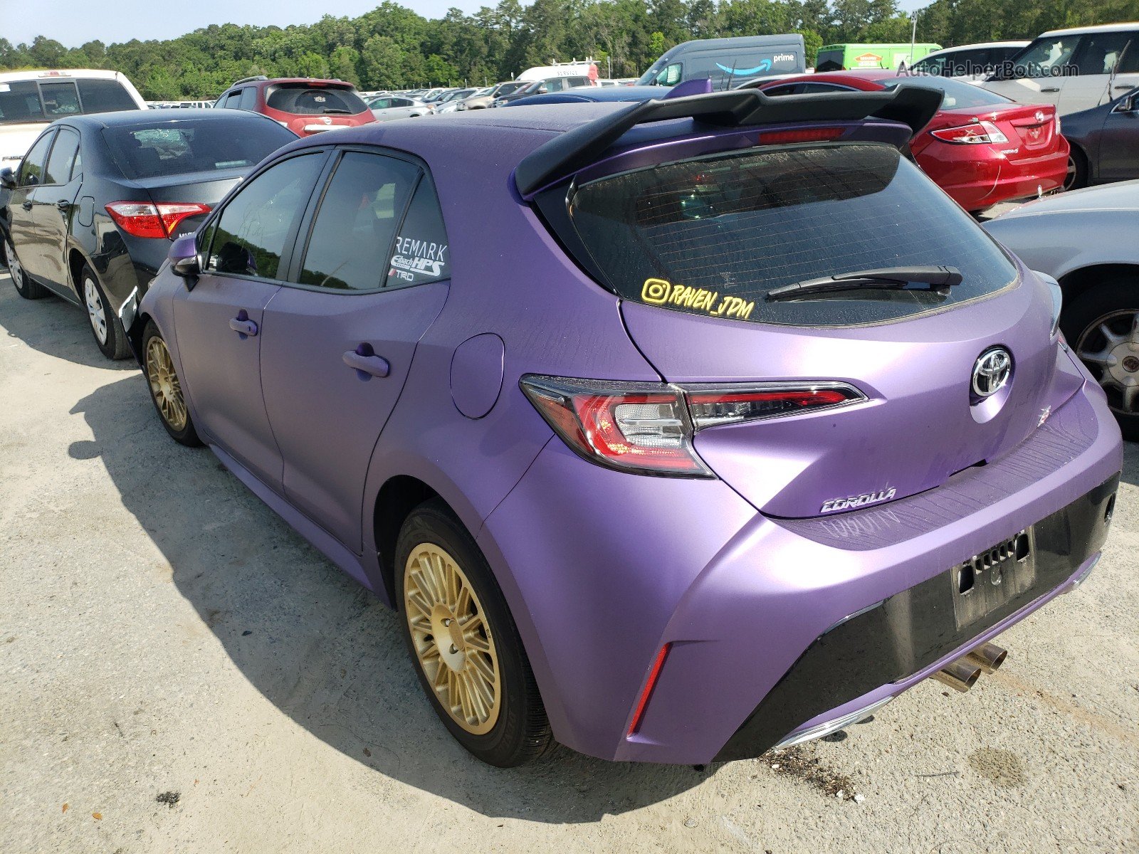 2019 Toyota Corolla Se Фиолетовый vin: JTNK4RBE7K3068402