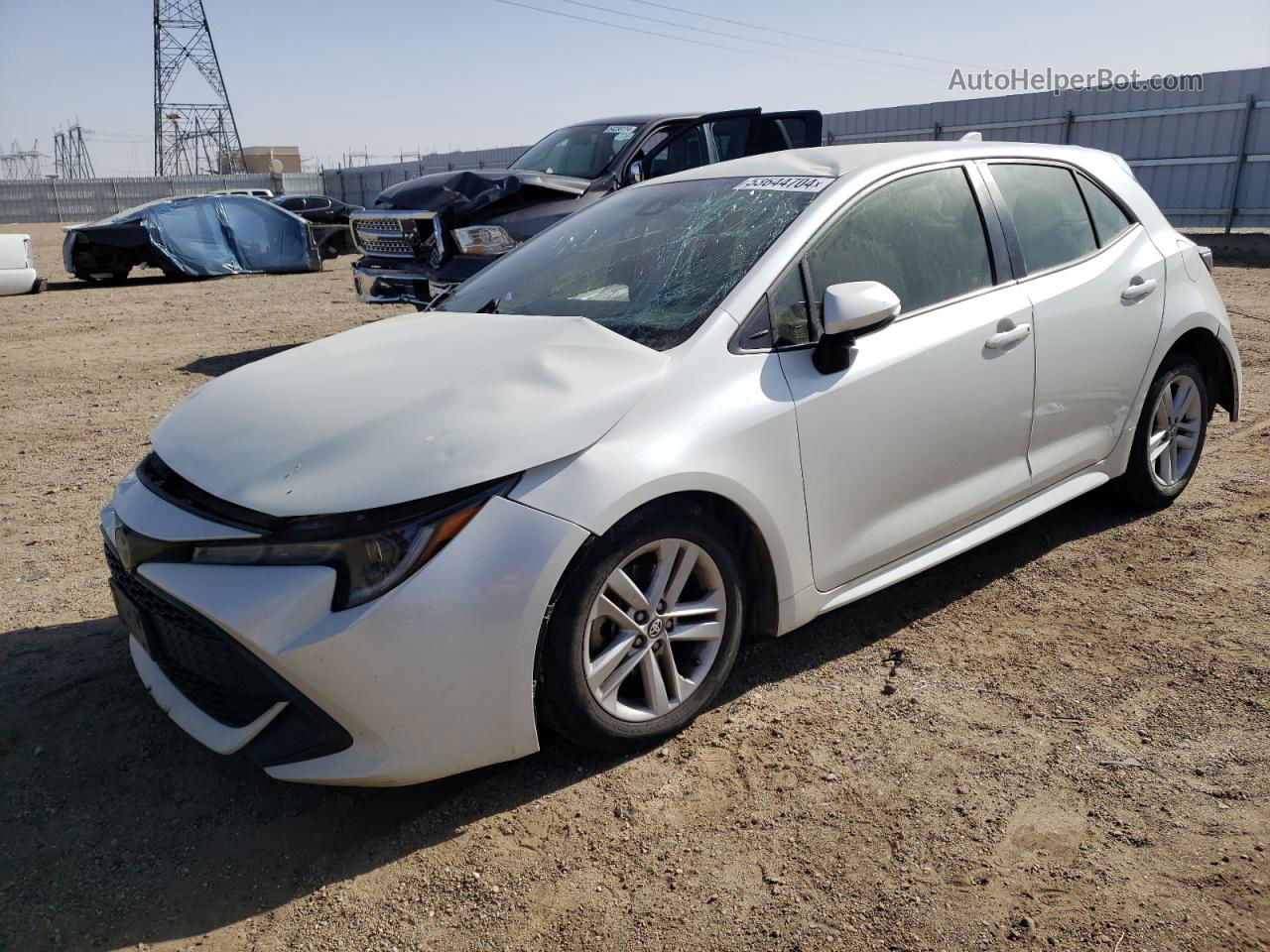 2019 Toyota Corolla Se White vin: JTNK4RBE8K3010010