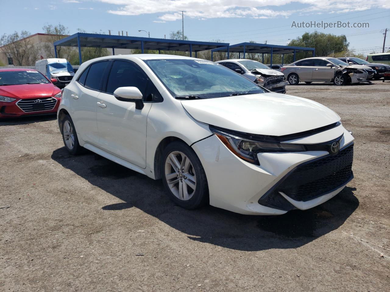 2019 Toyota Corolla Se Белый vin: JTNK4RBE9K3001347