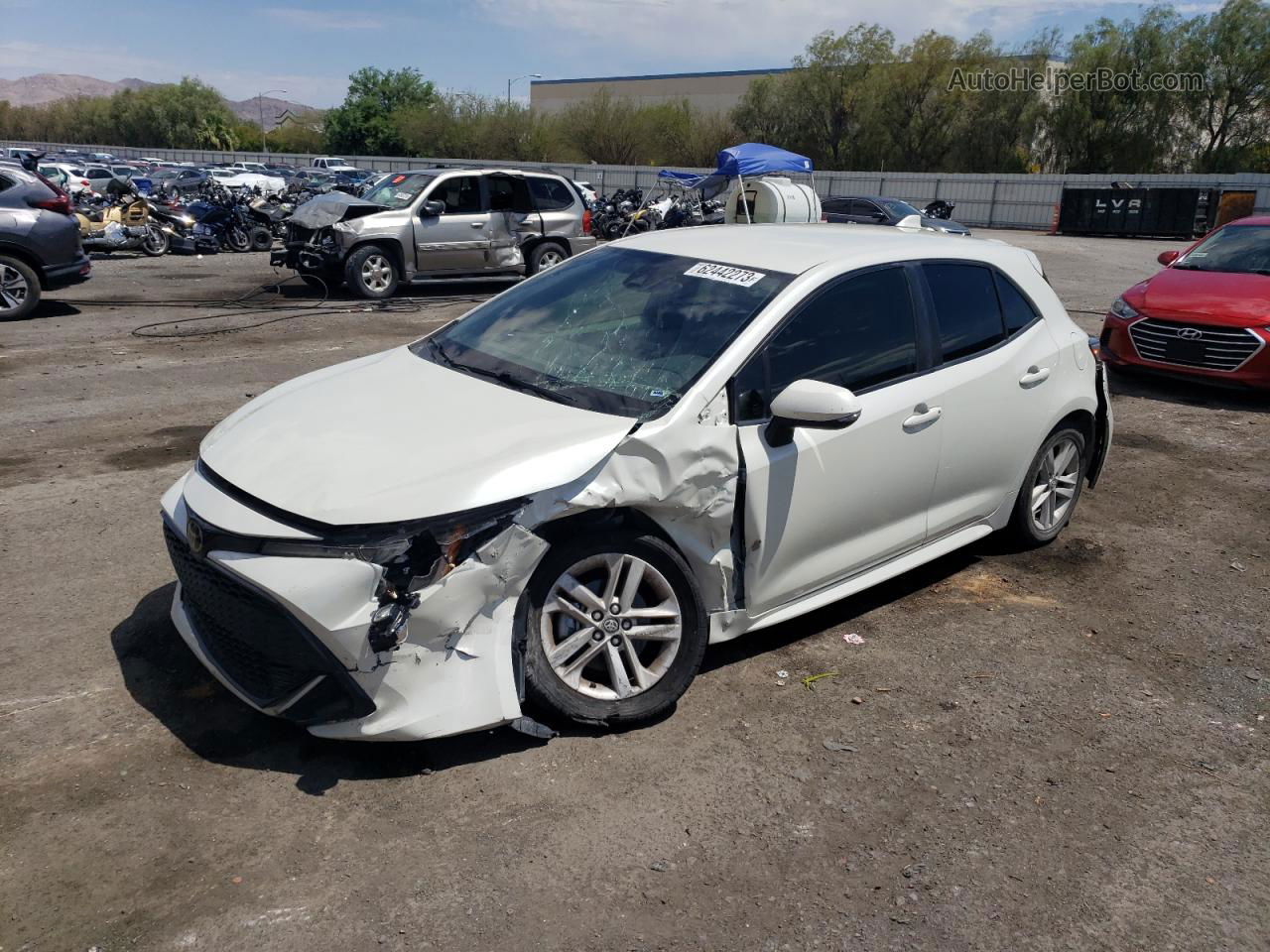 2019 Toyota Corolla Se White vin: JTNK4RBE9K3001347