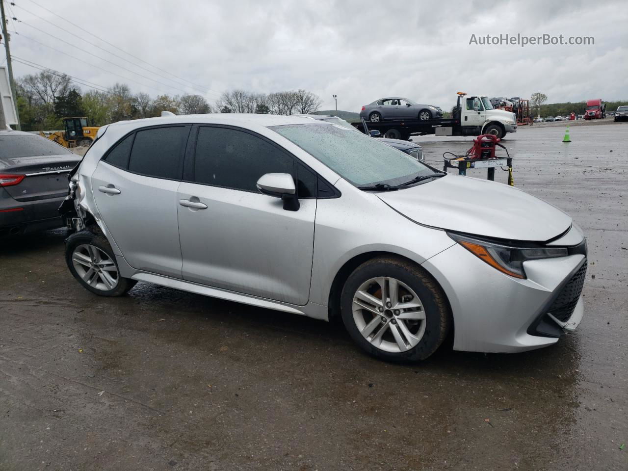 2019 Toyota Corolla Se Silver vin: JTNK4RBE9K3014244