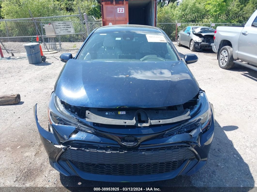2019 Toyota Corolla Se Dark Blue vin: JTNK4RBE9K3034641