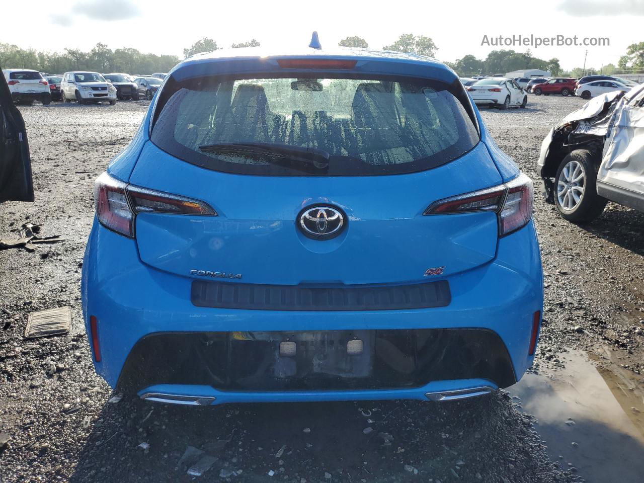 2019 Toyota Corolla Se Blue vin: JTNK4RBE9K3037295