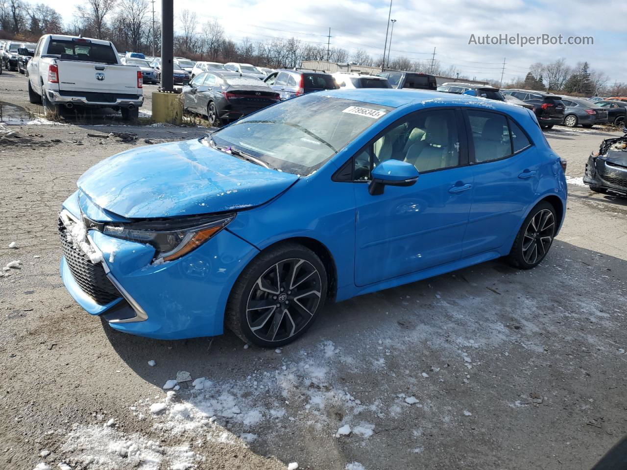 2019 Toyota Corolla Se Blue vin: JTNK4RBEXK3021168