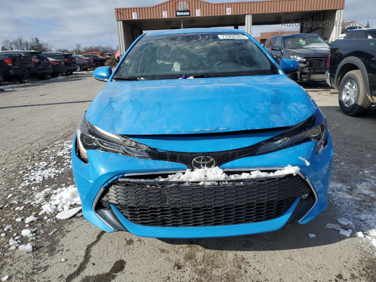 2019 Toyota Corolla Se Синий vin: JTNK4RBEXK3021168