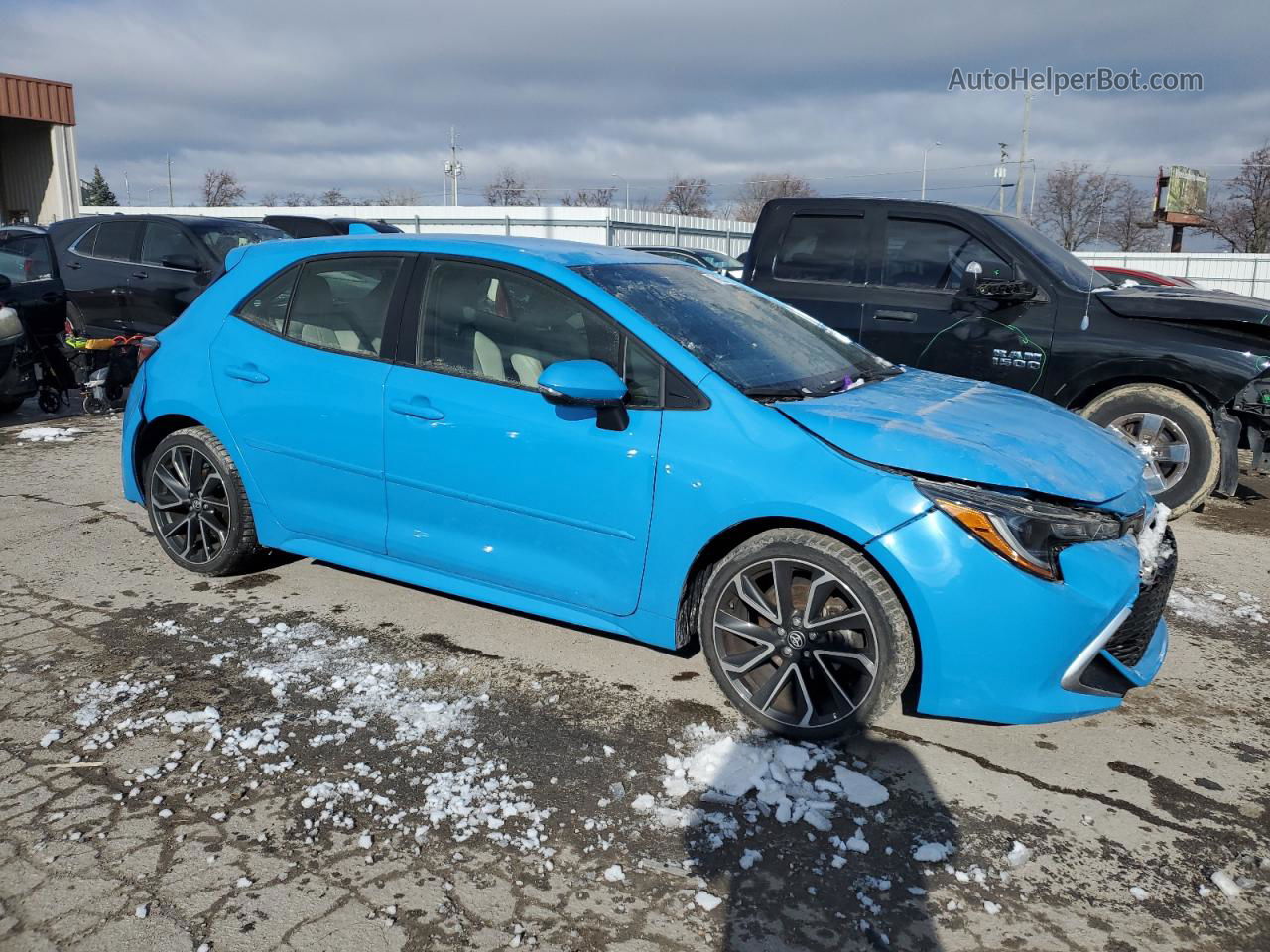 2019 Toyota Corolla Se Синий vin: JTNK4RBEXK3021168