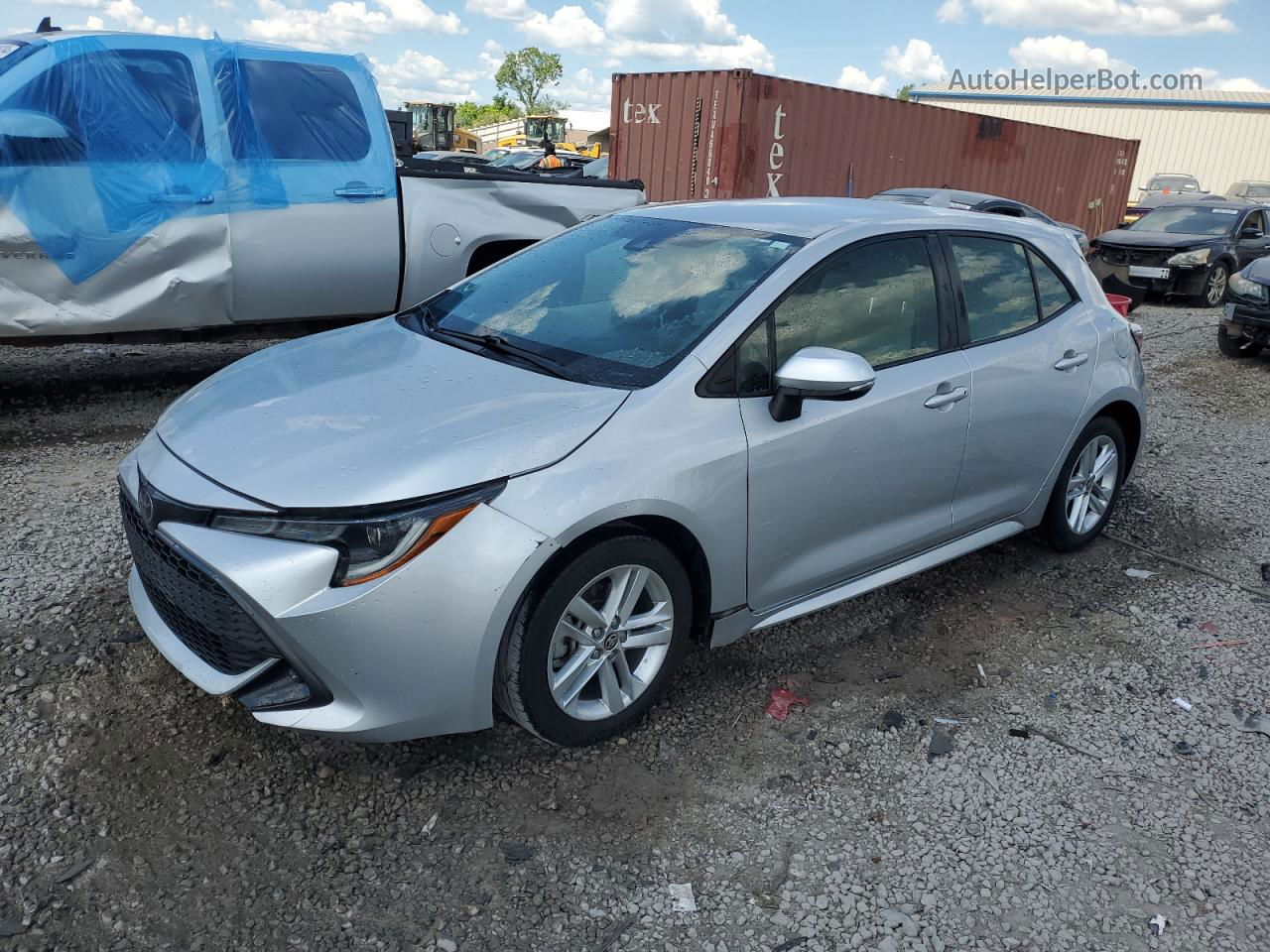 2019 Toyota Corolla Se Silver vin: JTNK4RBEXK3041016