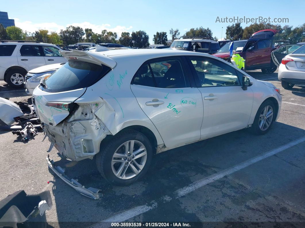 2019 Toyota Corolla Se White vin: JTNK4RBEXK3046300