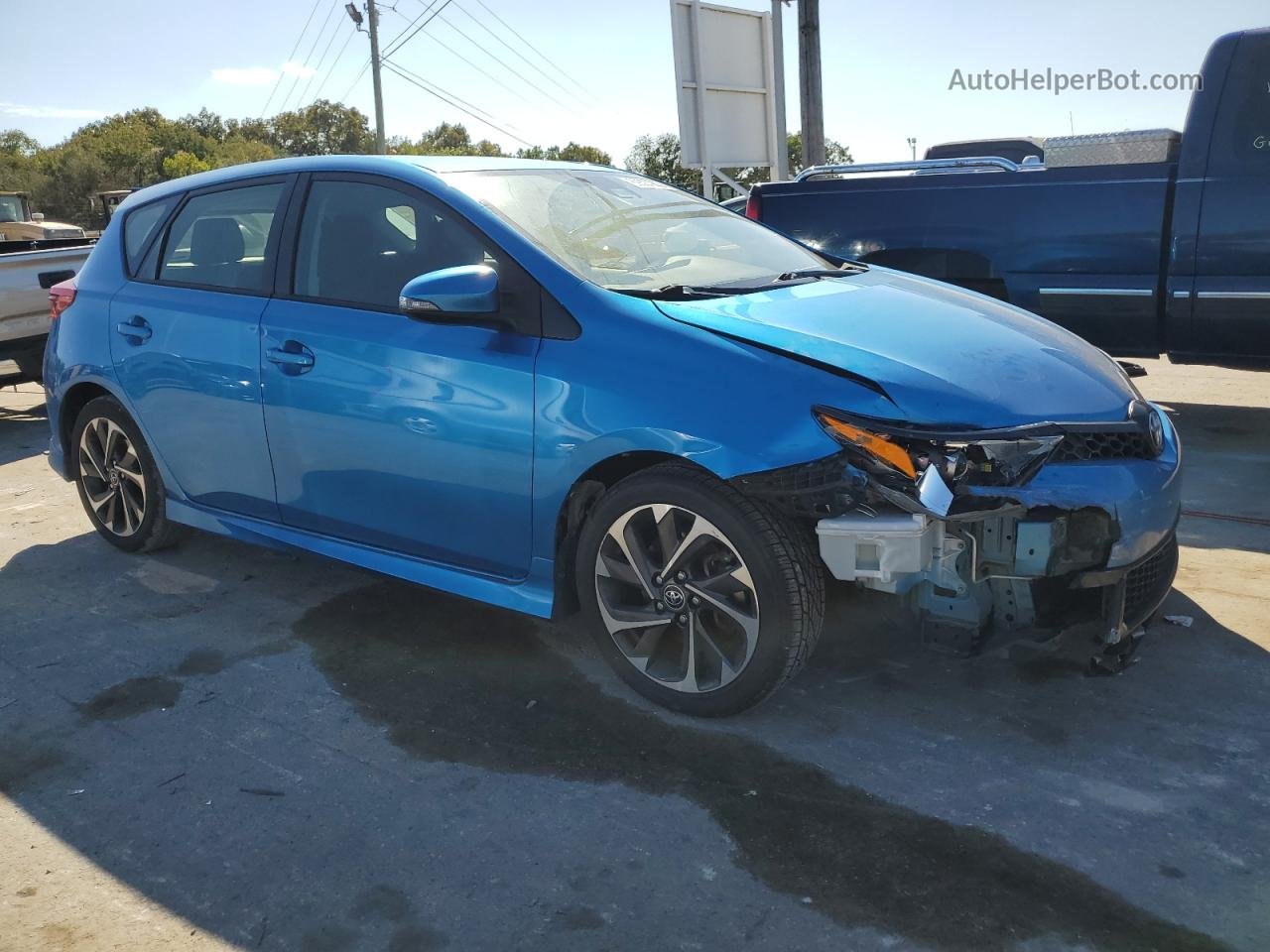 2017 Toyota Corolla Im  Blue vin: JTNKARJEXHJ550327