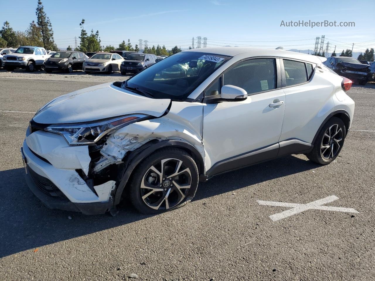 2019 Toyota C-hr Xle Белый vin: JTNKHMBX0K1030143