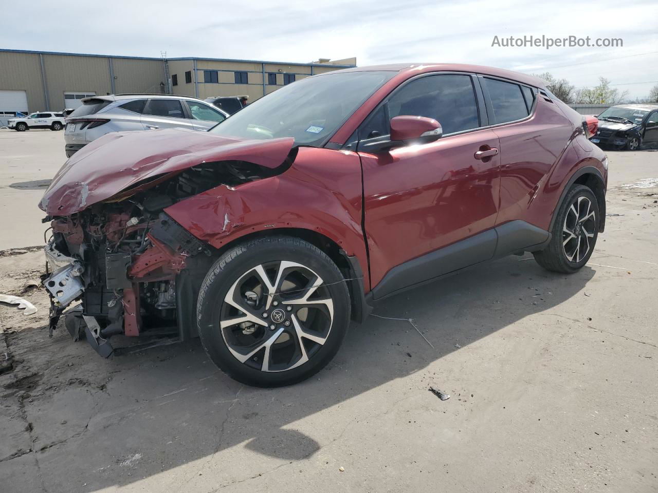 2019 Toyota C-hr Xle Burgundy vin: JTNKHMBX0K1047878