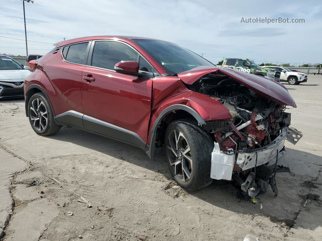 2019 Toyota C-hr Xle Burgundy vin: JTNKHMBX0K1047878