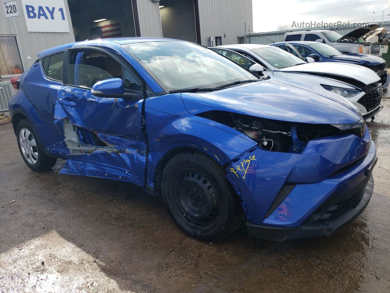 2019 Toyota C-hr Xle Синий vin: JTNKHMBX1K1015618